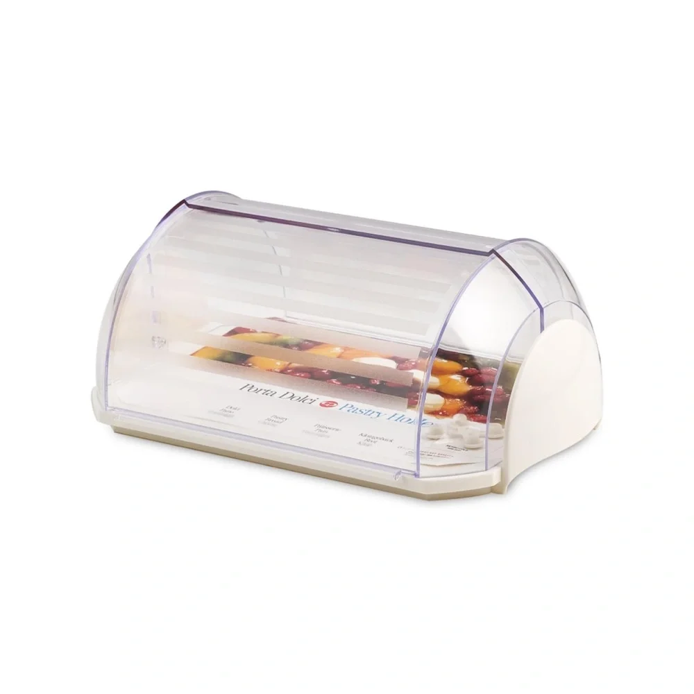 Rectangular Cake Bead Holder, Plastic, White/Transparent